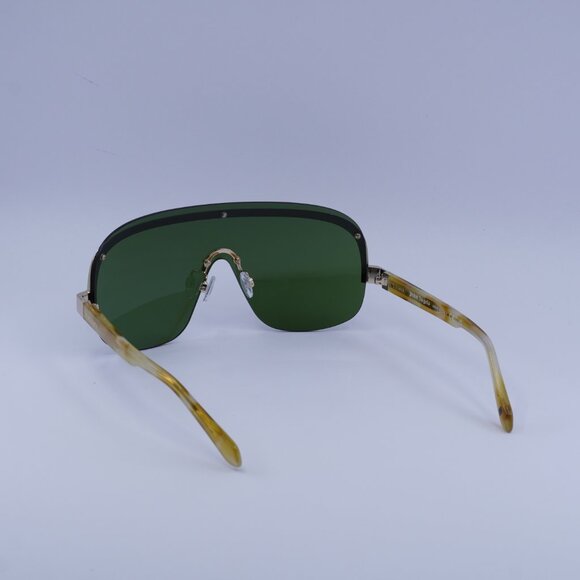 Palm Angels PERI10I KING 2455 Sunglasses Havana Gold Shield Frame, Green Lenses - Picture 4 of 11